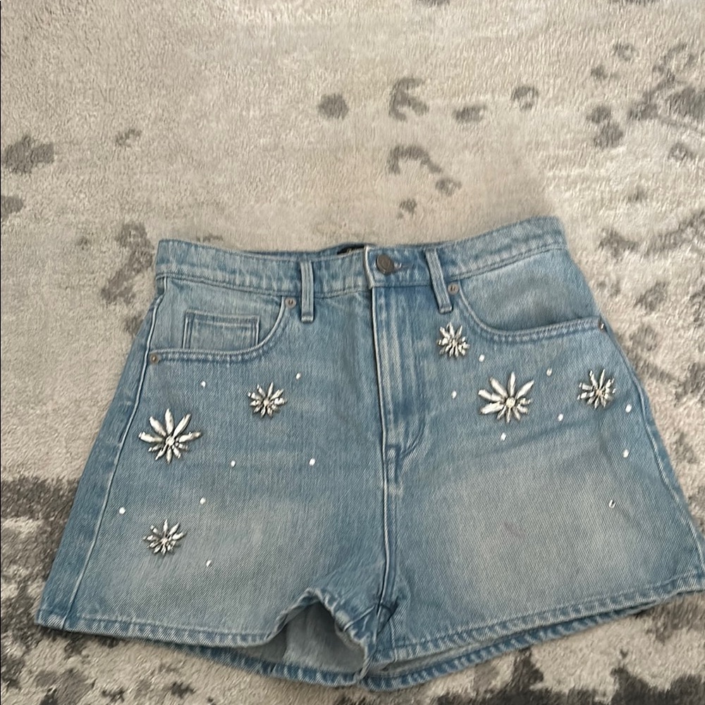 Juicy Couture Blue Jean Shorts with stones nwot